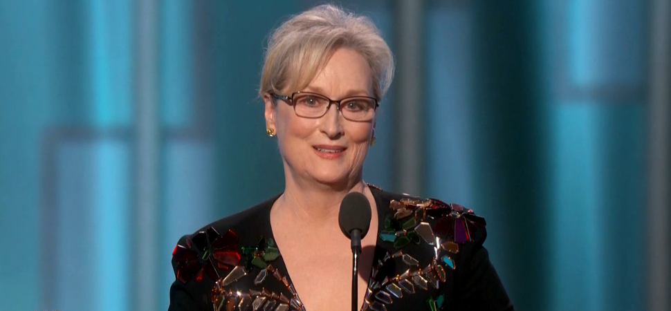 El premio al mejor discurso de los Globos de Oro es para… Meryl Streep