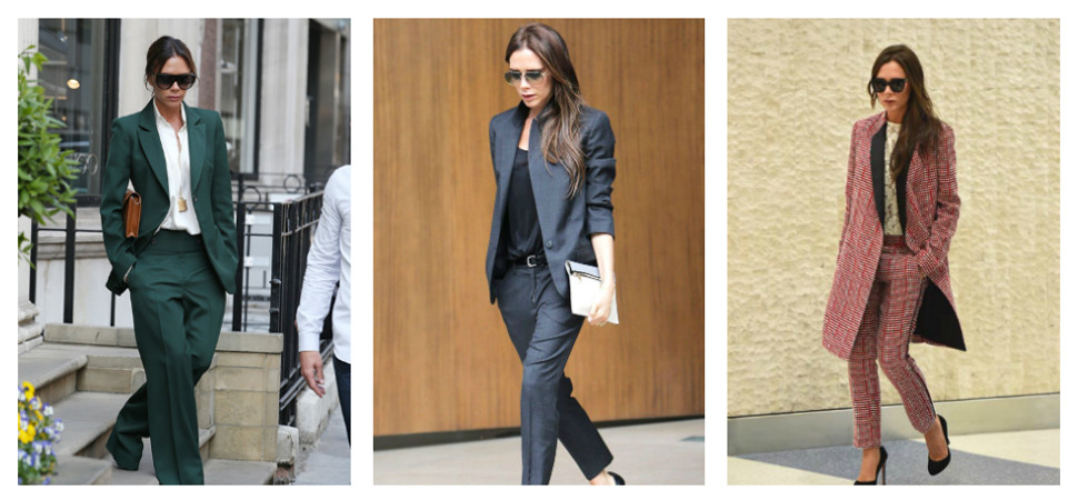 Los trajes no son solo para hombres y Victoria Beckham lo sabe