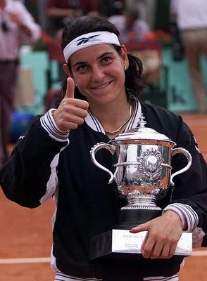 Sánchez Vicario, en Roland Garros. Foto: Facebook Arantxa Sánchez Vicario.
