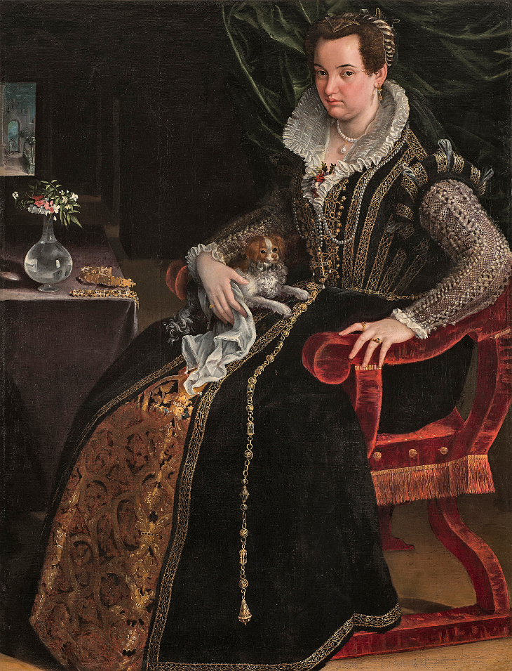 Costanza Alidosi por Lavinia Fontana (1595). 