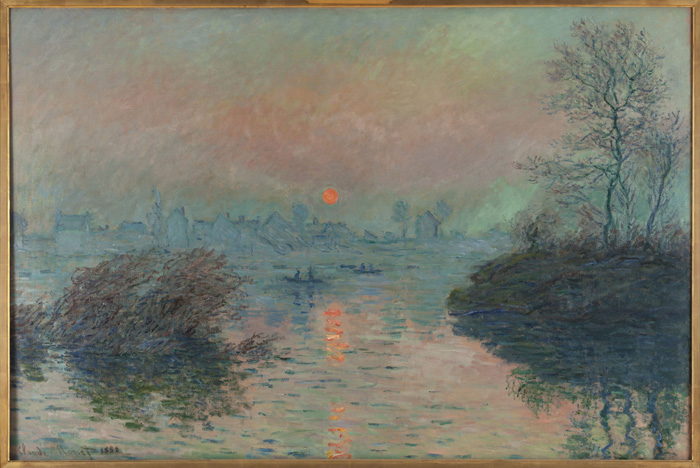 ‘Puesta de sol en Lavacourt’ de Claude Monet. Imagen: Paris Musées. ‘Puesta de sol en Lavacourt’ de Claude Monet. Imagen: Paris Musées.