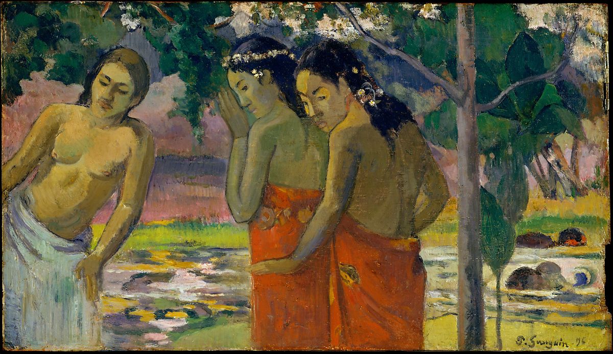 'Tres mujeres de Tahití' de Paul Gauguin. Imagen: MET.