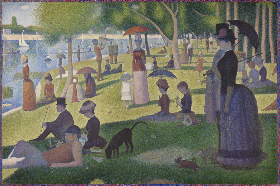 'Tarde de domingo en la isla de la Grande Jatte' de Georges Seurat. Imagen: Instituto de Arte de Chicago. 'Tarde de domingo en la isla de la Grande Jatte' de Georges Seurat. Imagen: Instituto de Arte de Chicago.
