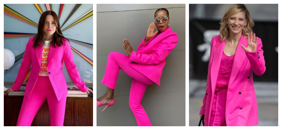 El traje rosa con el que las ‘celebrities’ recuerdan a las estadounidenses que ellas decidirán las elecciones