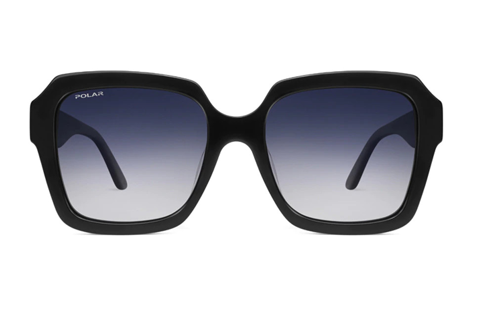 Gafas de Polar 'oversize' de acetato en negro con lentes polarizadas.