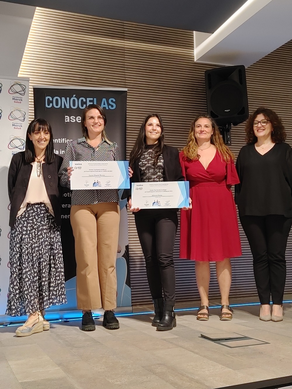Algunas de las investigadoras premiadas. Algunas de las investigadoras premiadas.