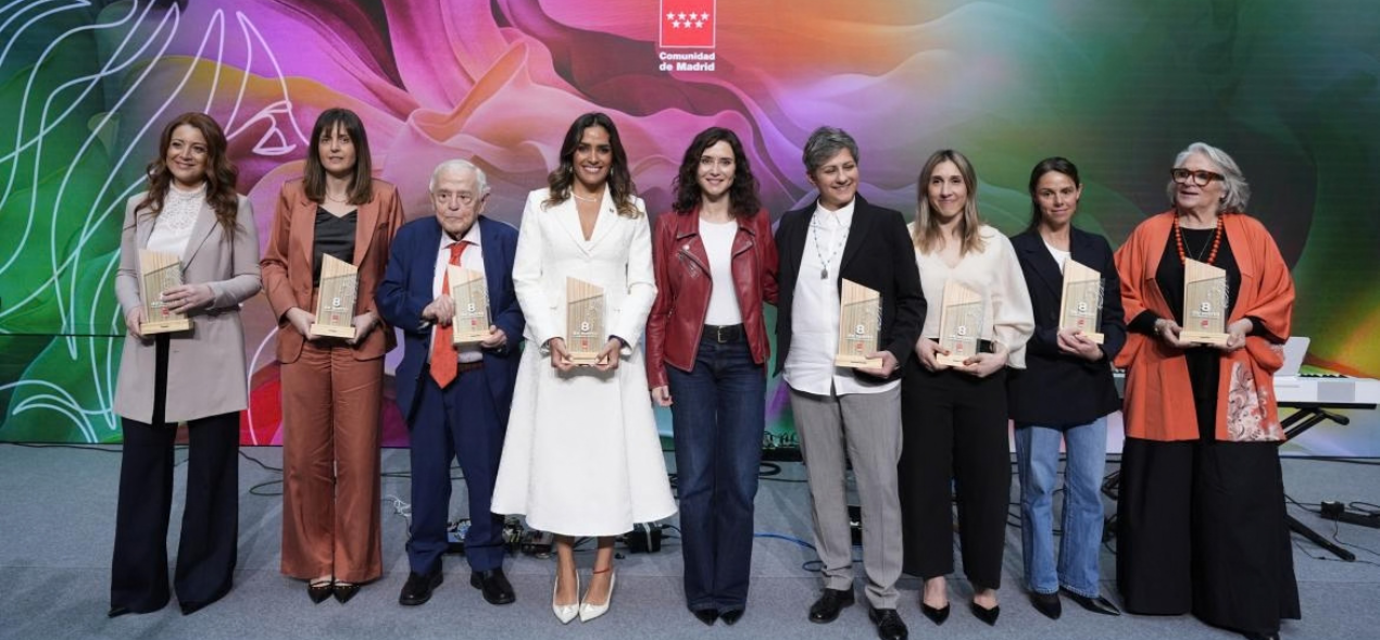 Estas son las mujeres (y el hombre) reconocidos en los premios de la Comunidad de Madrid por el 8M