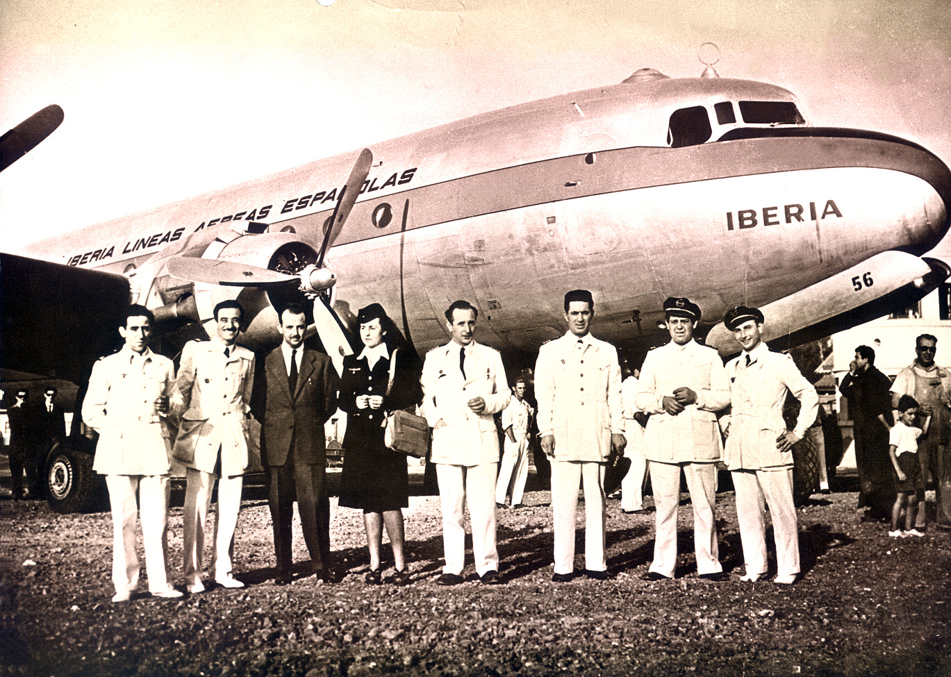 Una imagen del vuelo inaugural de Iberia.