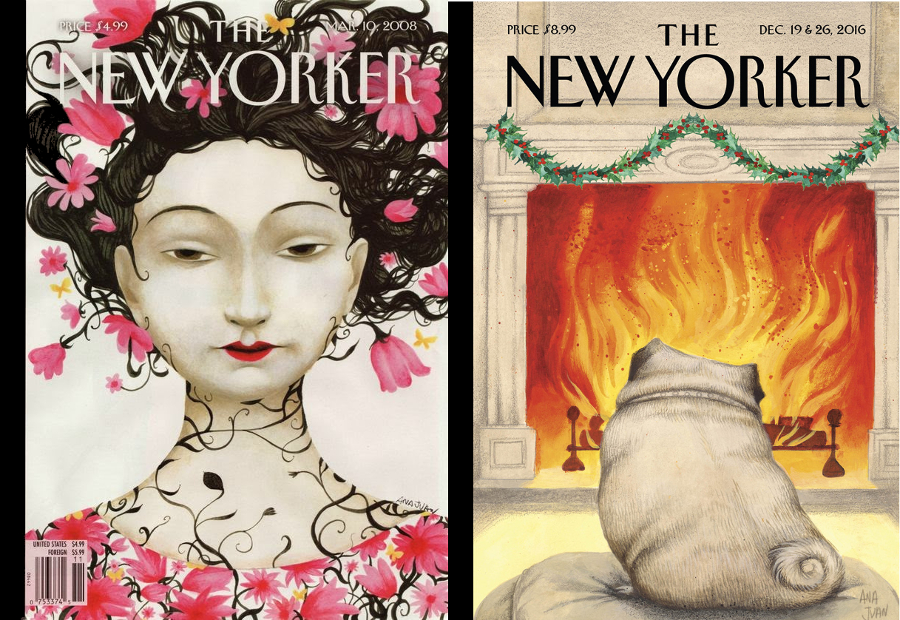 Portadas ilustradas por Ana Juan. Imagen: newyorker.com