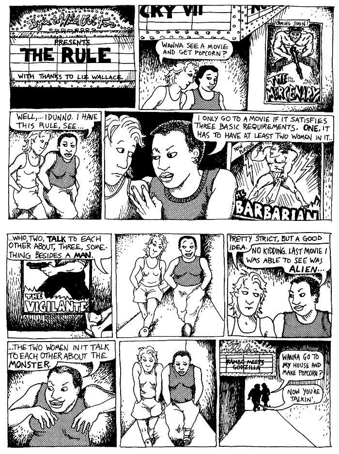 'The Rule', ilustración de Alison Bechdel