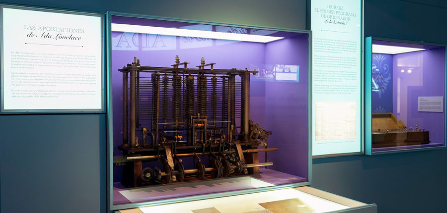 Reproducción del fragmento de la Máquina Analítica en la exposición de Fundación Telefónica