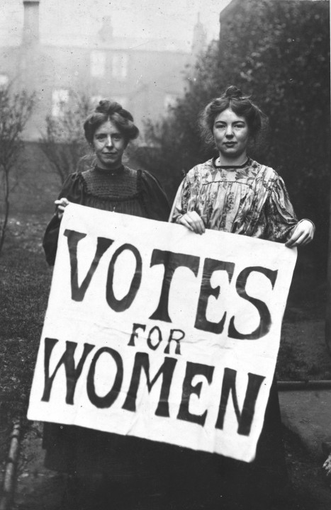 Las sufragistas Annie Kenney y Christabel Pankhurst. Foto: National Archives UK